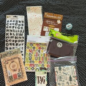 New! Scrapbooking/ card making supplies letters, stickers, 4x4”paper magnet tag